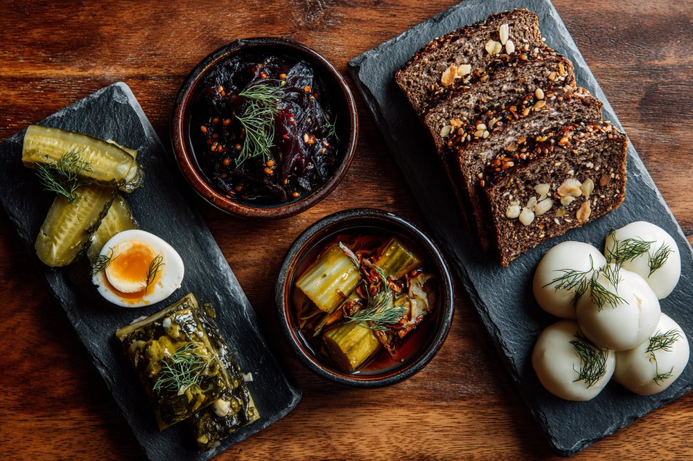 The Sino-Soviet Split: two deliberately separated plates of fermented vegetables, rye, and mantou