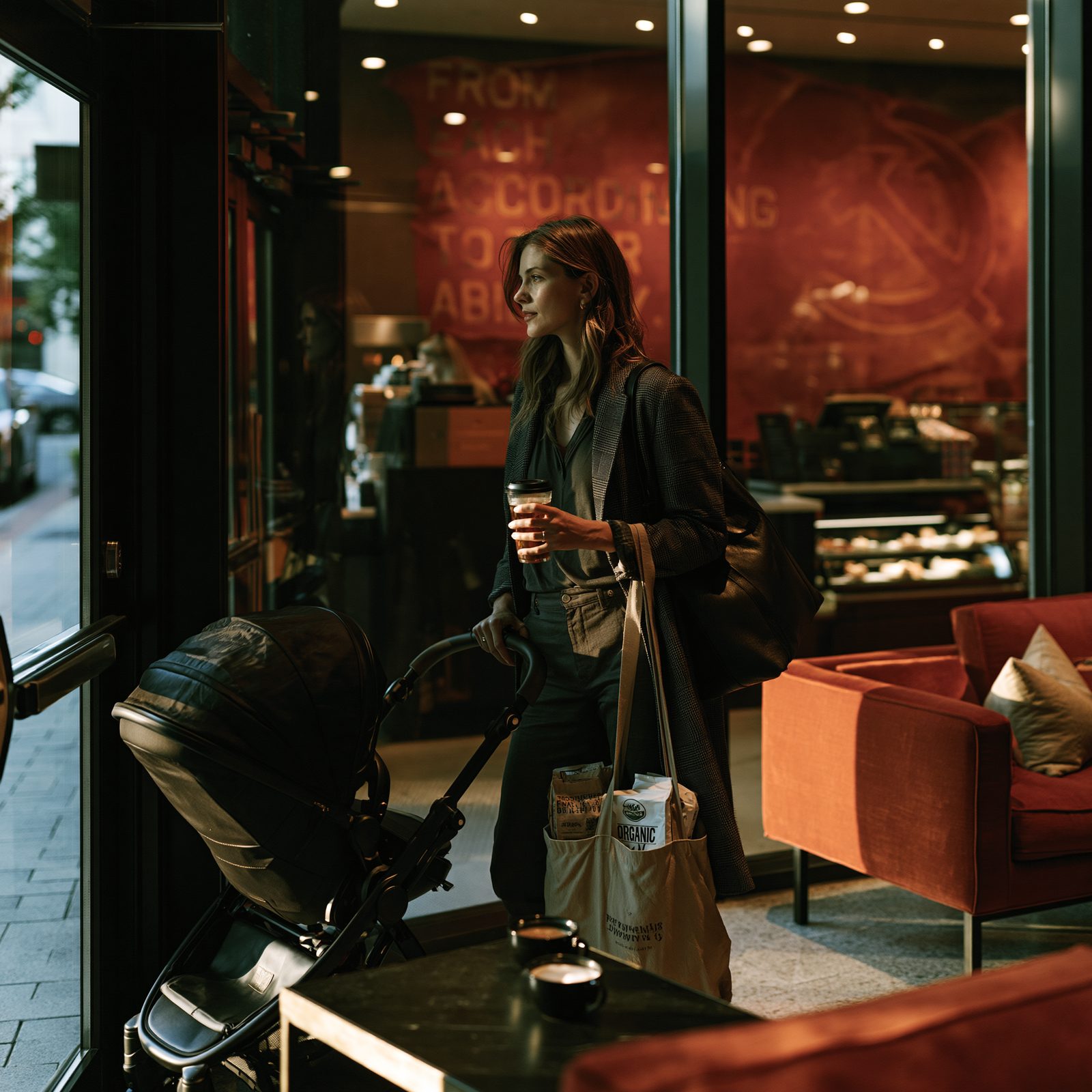 Patrons in an open session across the communal tables of Cafe Socialist